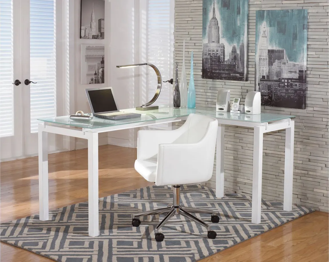 Aster 2-pc. Home Office Set in White by Ashley Furniture