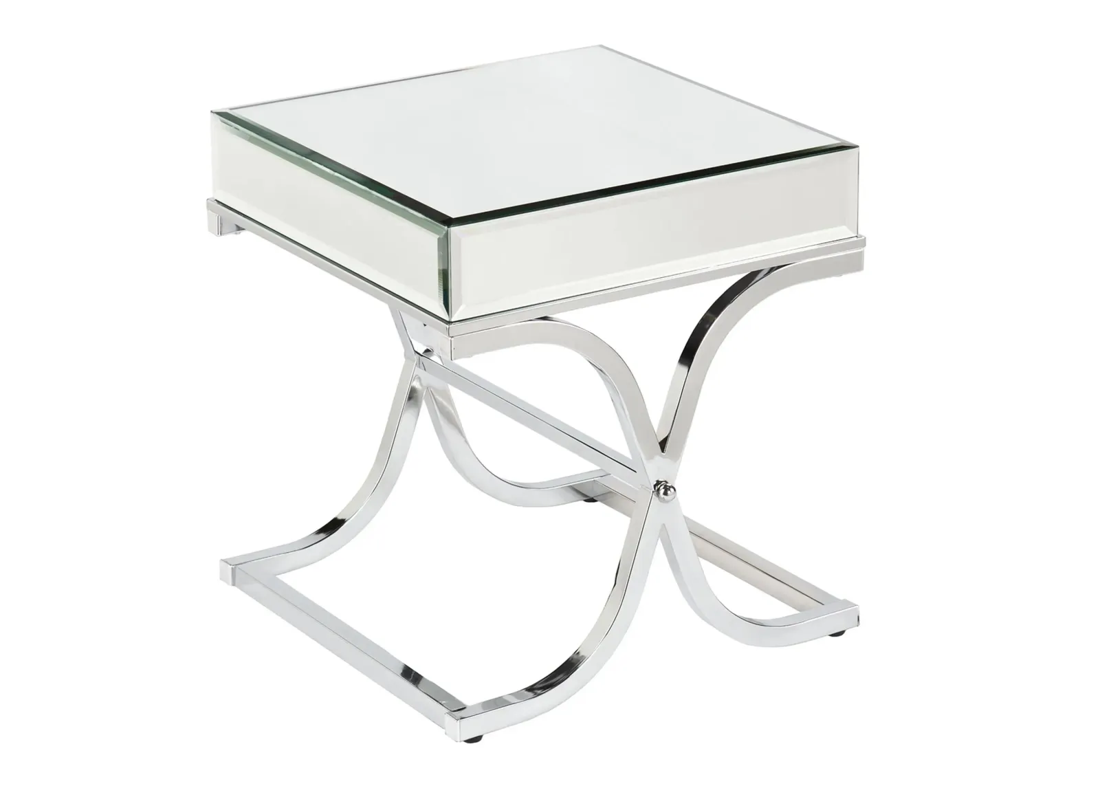 Farrell Mirrored End Table in Silver by SEI Furniture