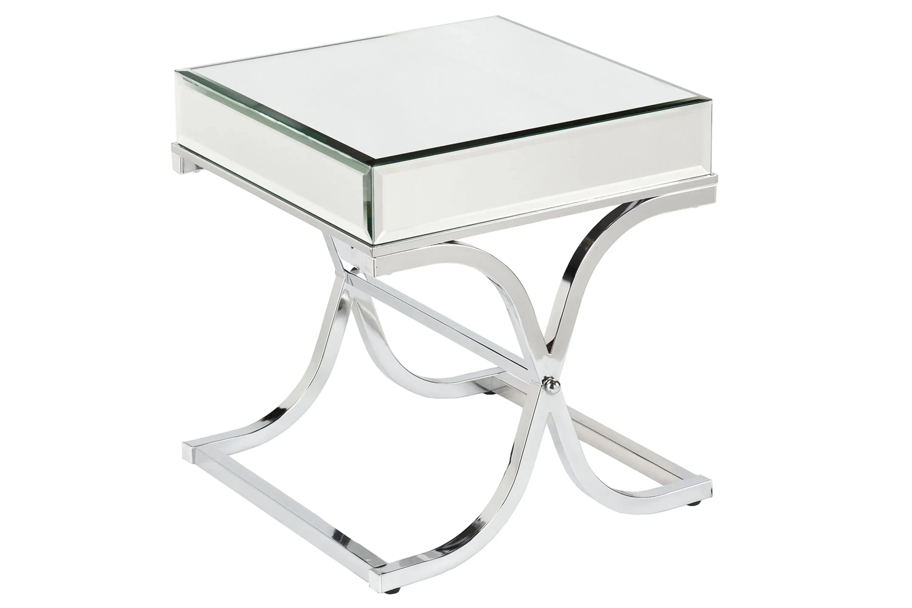 Farrell Mirrored End Table in Silver by SEI Furniture