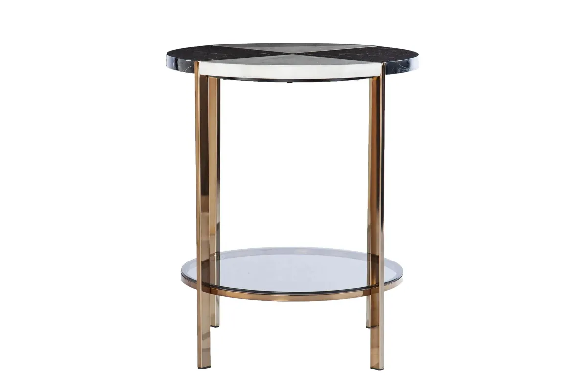 Karla End Table in Black by SEI Furniture