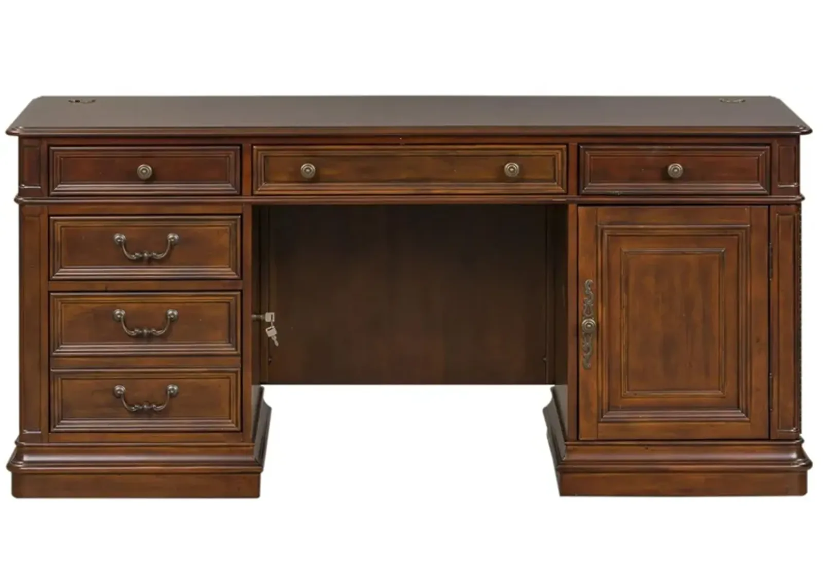 Brayton Manor Computer Credenza Desk in Dark Brown by Liberty Furniture