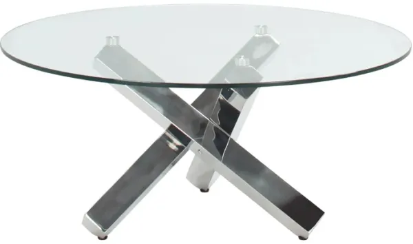 Liza Round Glass Cocktail Table