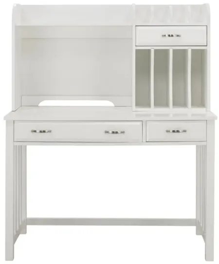 Linbrooke 2-pc Writing Desk And Hutch in White by Bellanest