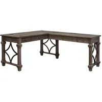 Lexicon L-Shaped Writing Desk in Weathered Dove by Martin Furniture