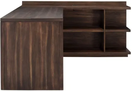 Newell L-Shaped Computer Desk in Brushed Acacia by Riverside Furniture