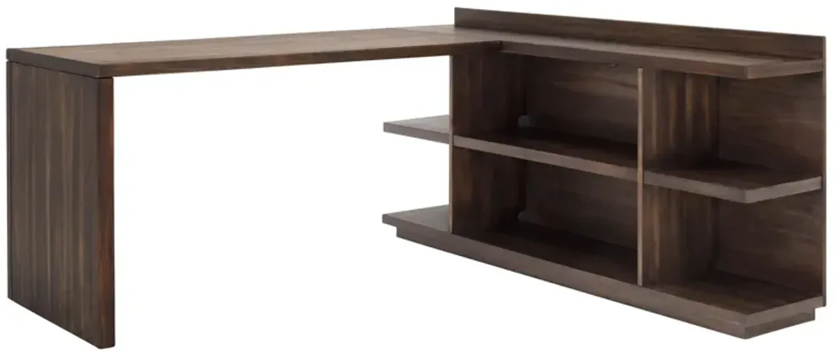 Newell L-Shaped Computer Desk in Brushed Acacia by Riverside Furniture