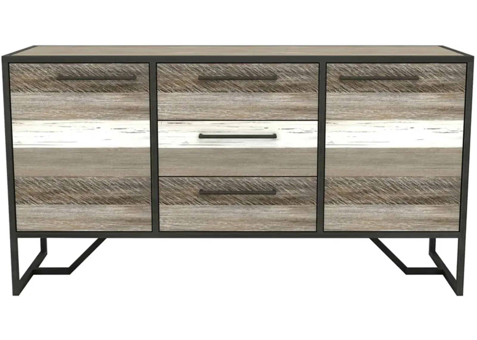 Metro Havana Sideboard in Brown, White by LH Imports Ltd