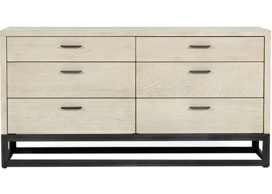 Starlight 6 Drawer Dresser in Beige by LH Imports Ltd