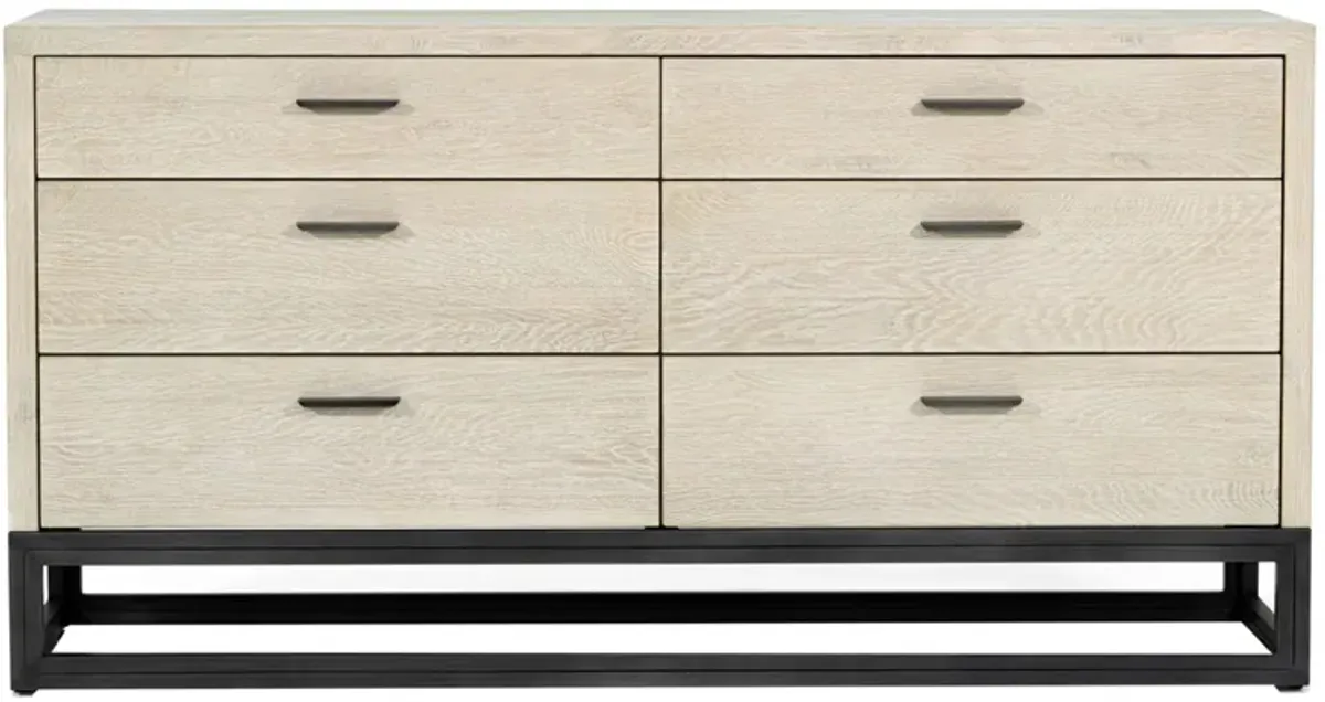 Starlight 6 Drawer Dresser in Beige by LH Imports Ltd