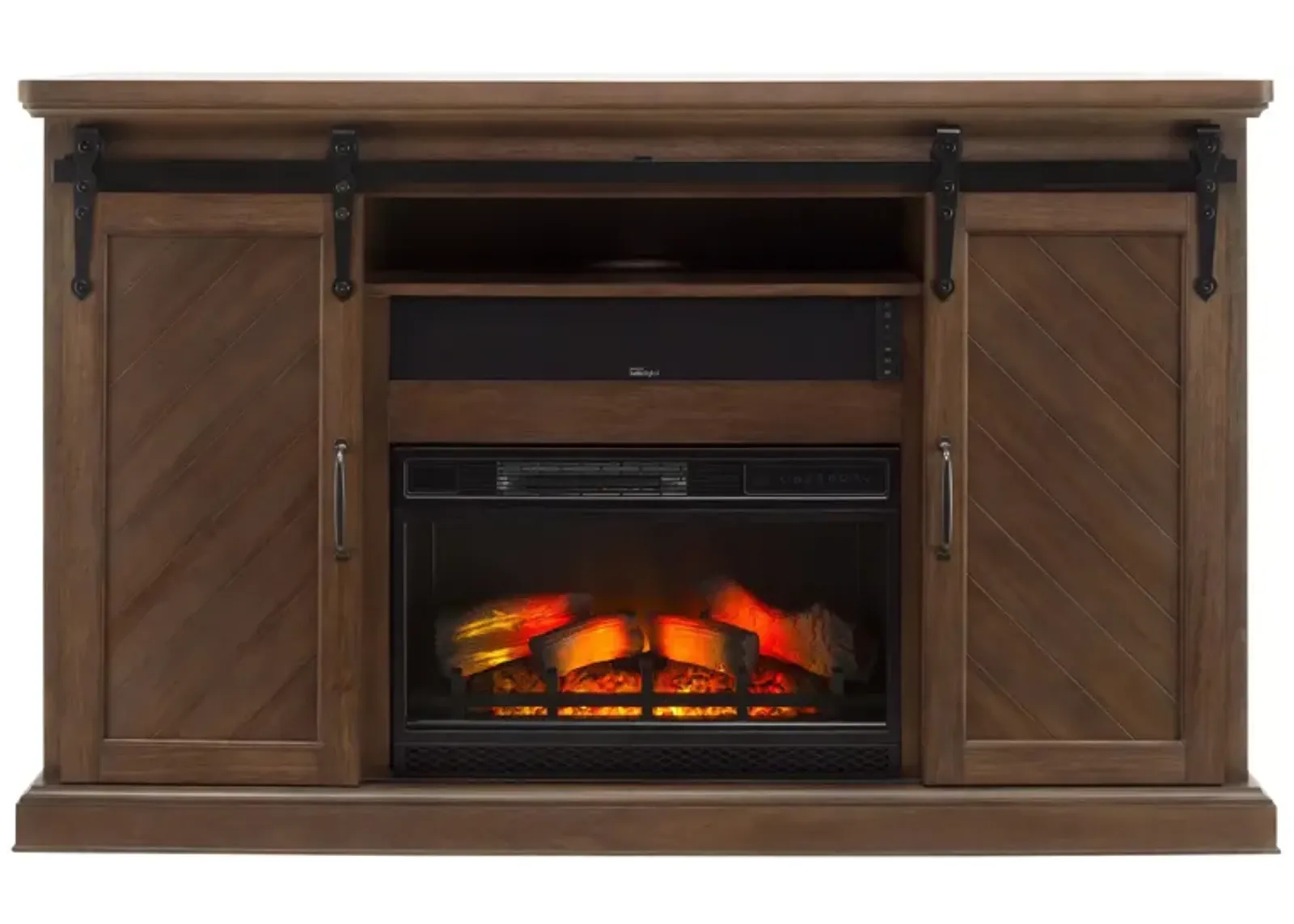 Georgia 64" TV Console w/ Firebox in Espresso by Twin-Star Intl.