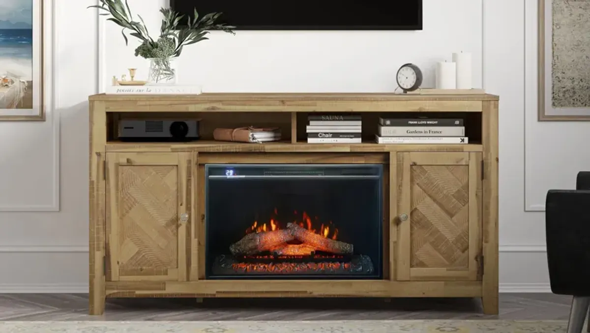 Fairview TV Stand w/ Electric Fireplace