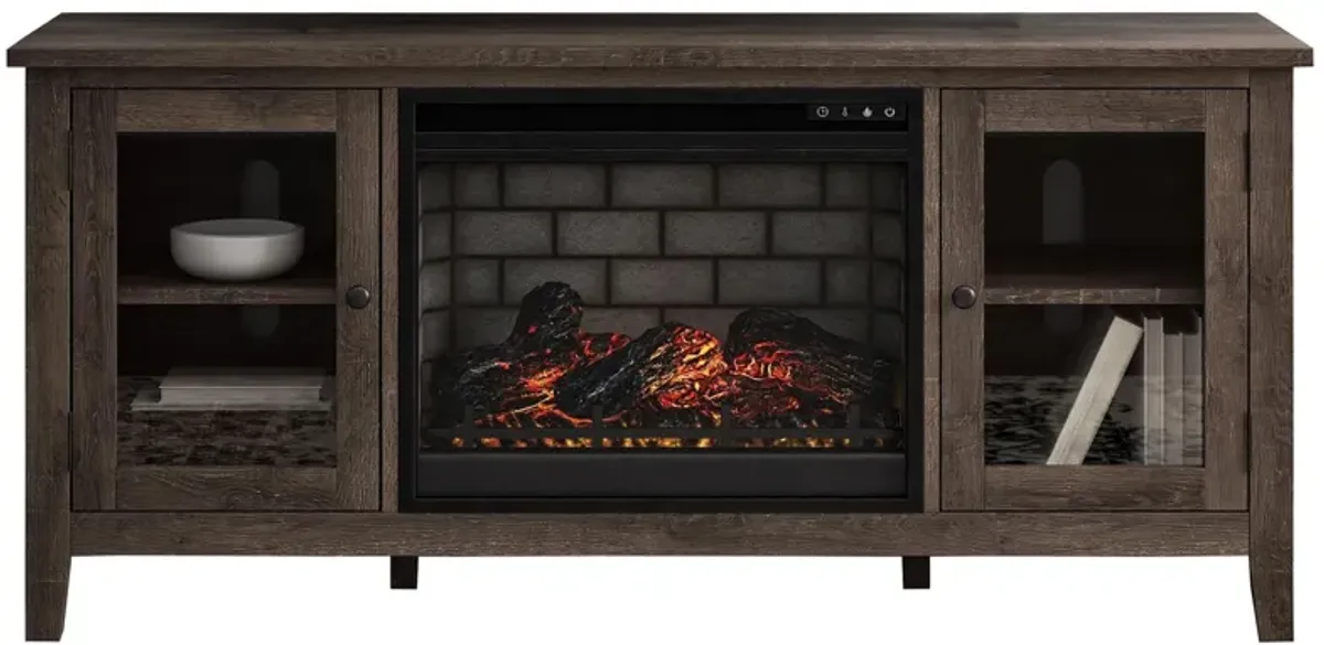 Arlenbry TV Stand & Electric Fireplace in Gray by Ashley Express