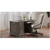 Crystal Falls 2-pc. Excutive Desk Home Office Set in Pavestone by Riverside Furniture