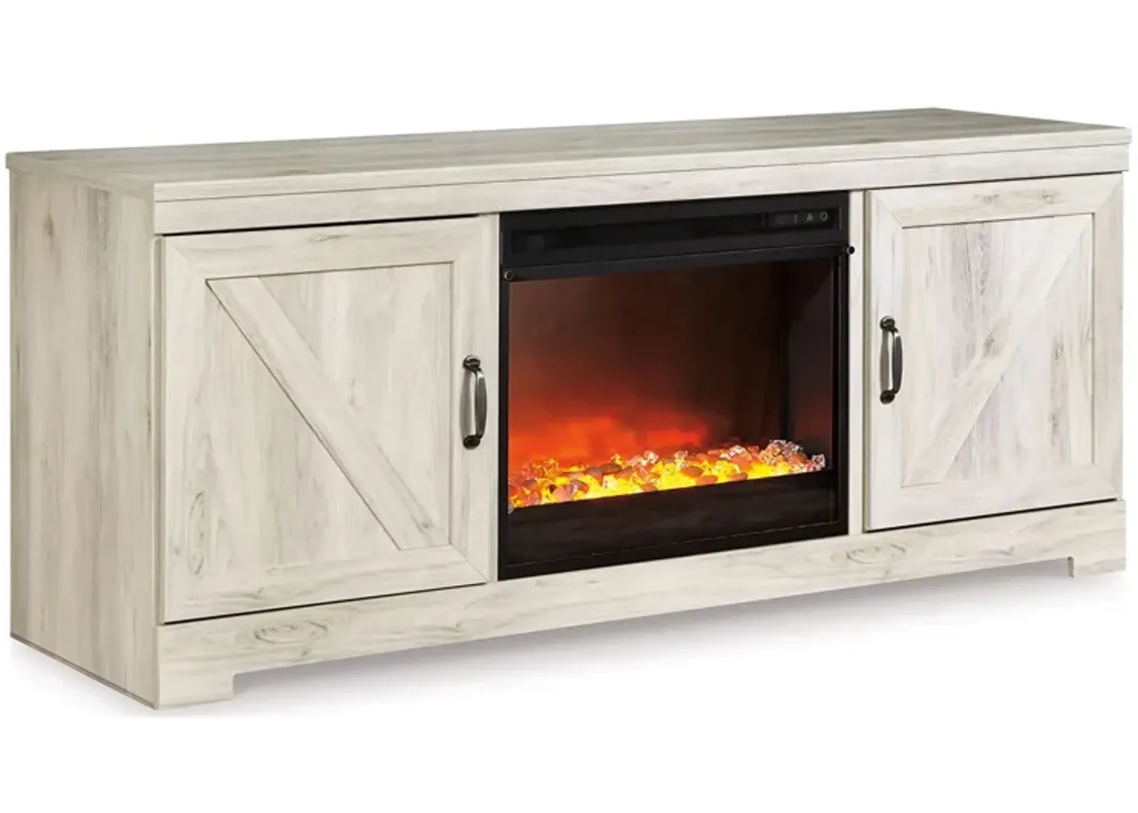 Bellaby TV Stand & Fireplace in Whitewash by Ashley Furniture