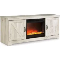 Bellaby TV Stand & Fireplace in Whitewash by Ashley Furniture