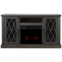 Arrabelle Media Mantel with CoolGlow Firebox in Weathered Gray by Twin-Star Intl.