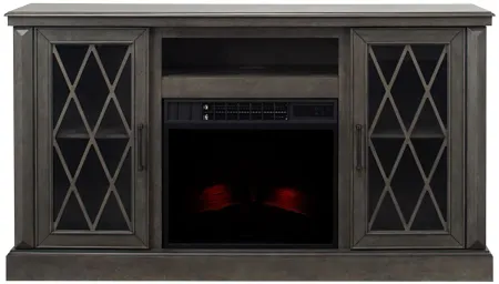 Arrabelle Media Mantel with CoolGlow Firebox in Weathered Gray by Twin-Star Intl.