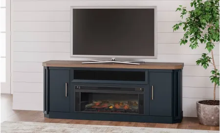 Landocken TV Stand & Fireplace in Two-tone by Ashley Furniture