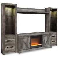 Wynnlow 4pc. Entertainment Center & Fireplace in Gray by Ashley Furniture