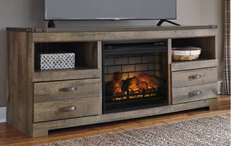 Trinell TV Stand & Fireplace in Brown by Ashley Furniture