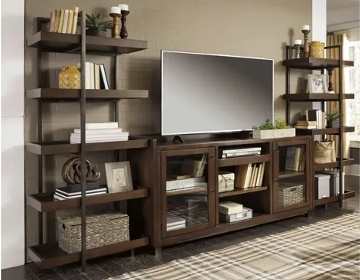 Paddon 3-pc. Entertainment Center in Brown/Gunmetal by Ashley Furniture