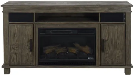 Montage Media Mantel with Firebox in Hempstead Pine by Twin-Star Intl.