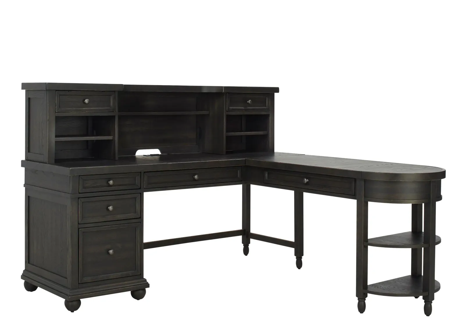 Manitoba 4-pc. L-Shaped Desk in Chalkboard Finish by Liberty Furniture