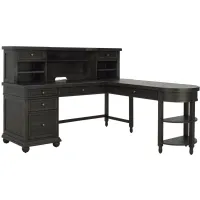 Manitoba 4pc L-Shaped Desk in Chalkboard Finish by Liberty Furniture