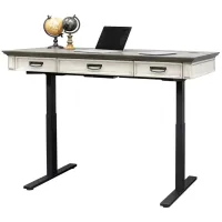 Hartford Adjustable-Height Standing Writing Desk in White/Gray by Martin Furniture
