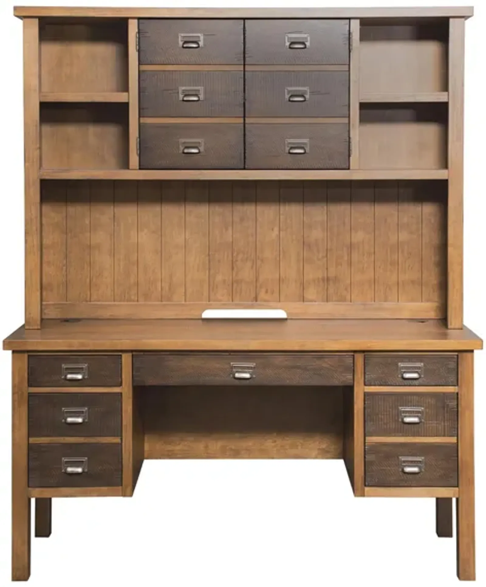 Heratige Half Pedestal Desk w/ Hutch