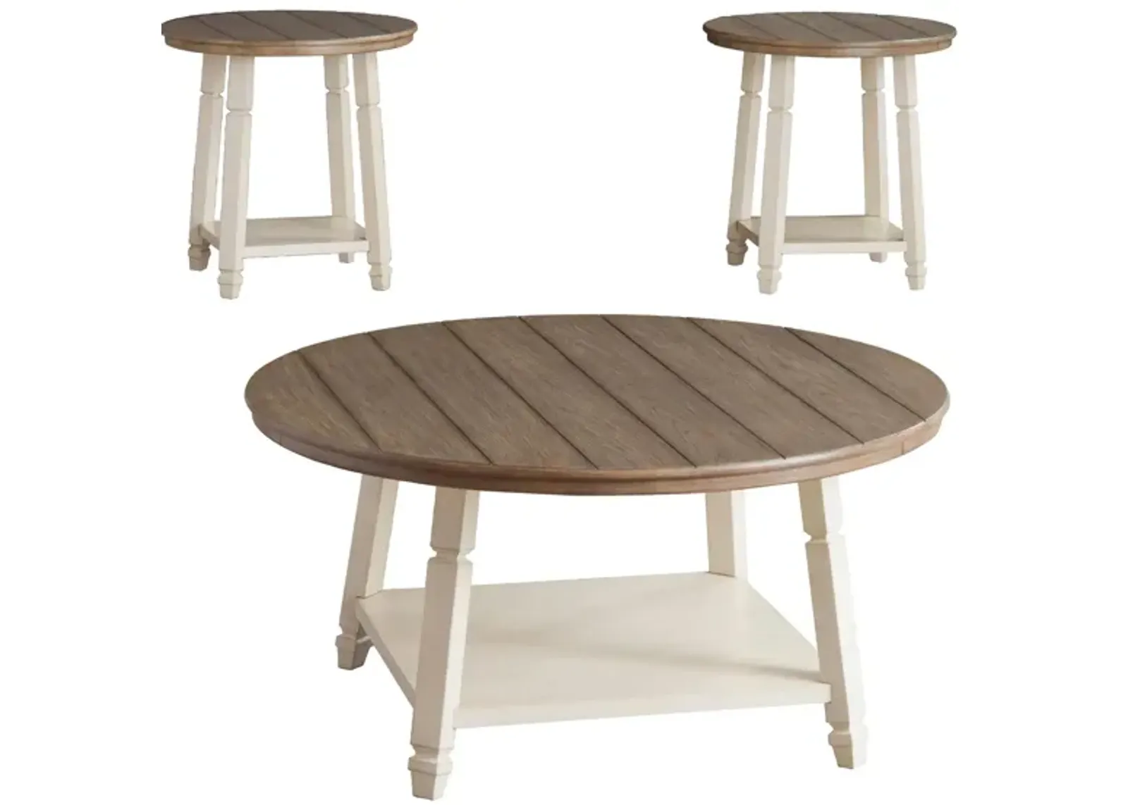 Lorali 3-pc. Occasional Tables in Natural;Off-White by Ashley Furniture