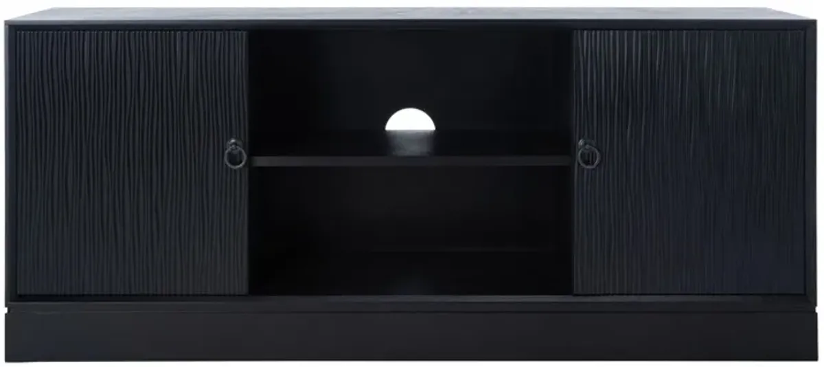 Aliyah Media Stand in Black by Safavieh