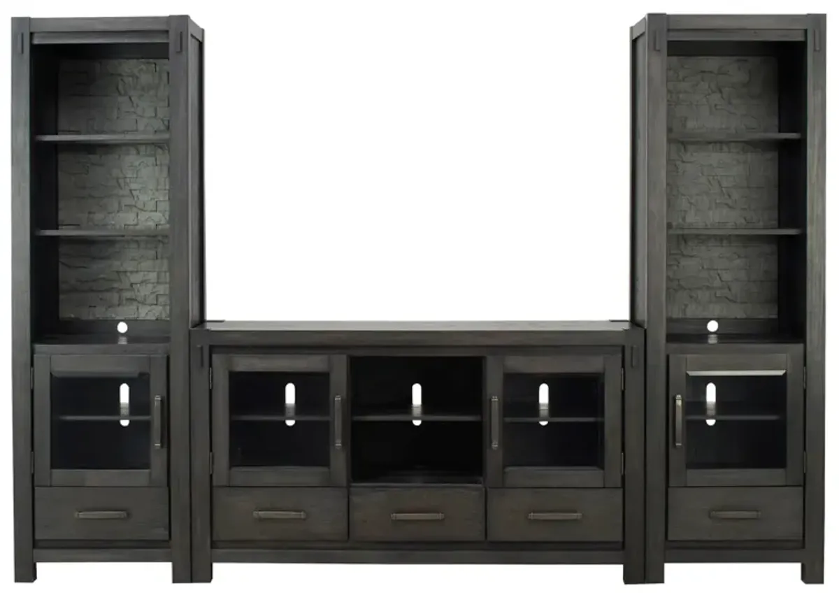 Rockwell 3-pc. Entertainment Wall in Oak by Davis Intl.