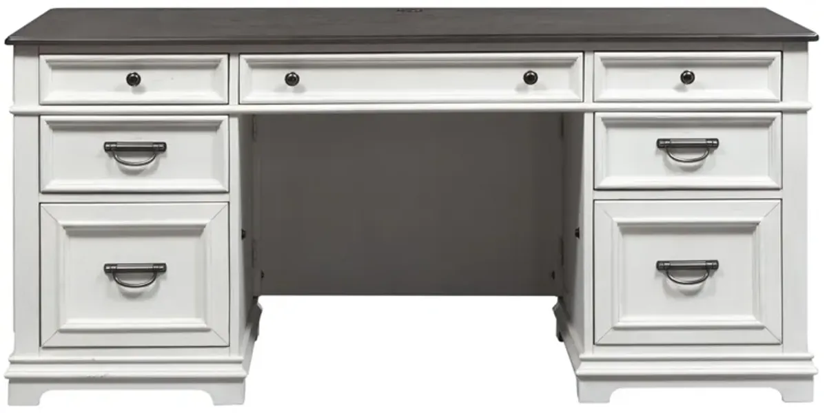 Shelby Executive Desk in White by Liberty Furniture