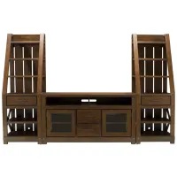 Windridge 3-pc. Entertainment Center w/ 60" TV Console in Burnished Ash by Riverside Furniture