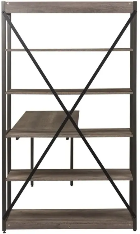 Tanners Creek Bookcase w/ Desk in Medium Gray by Liberty Furniture