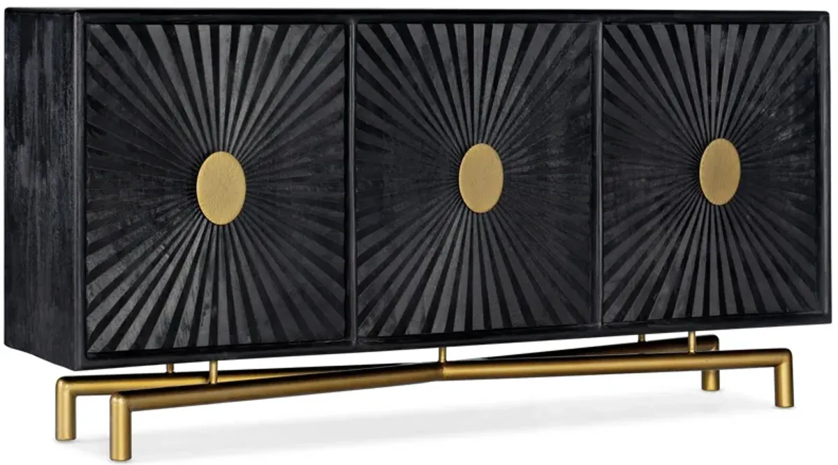 69in Entertainment Console in Black by Hooker Furniture