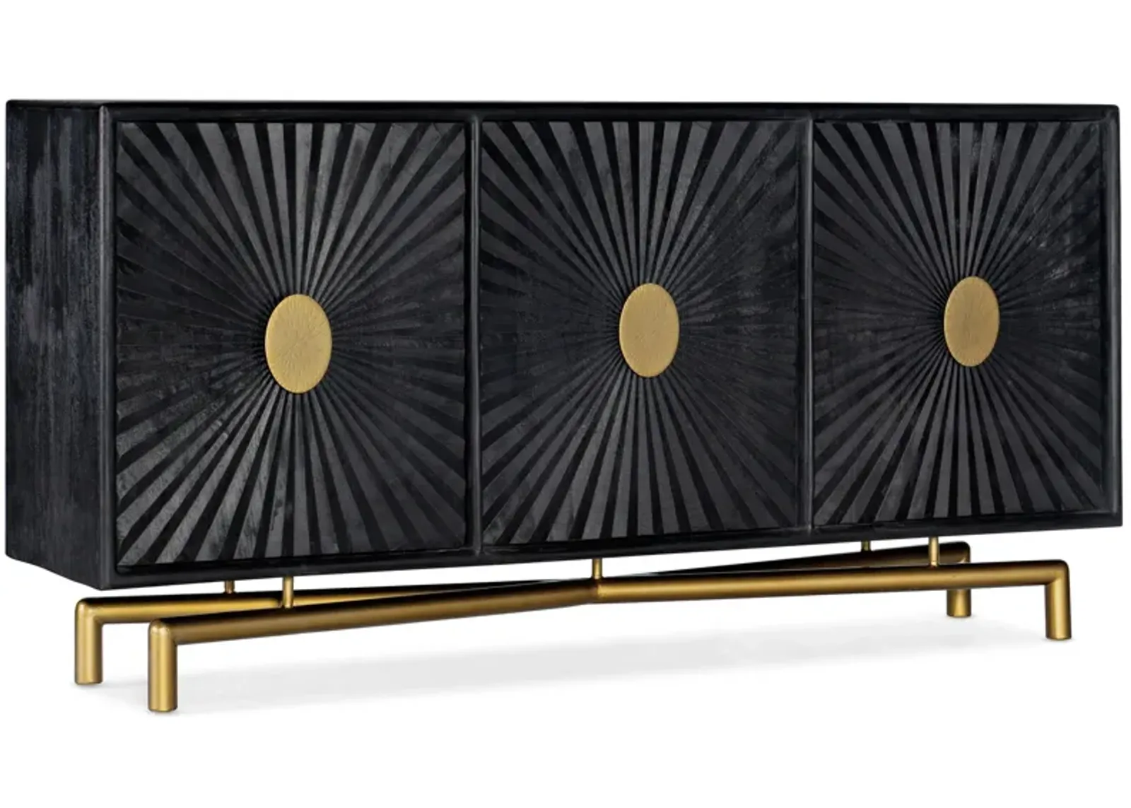 69in Entertainment Console in Black by Hooker Furniture