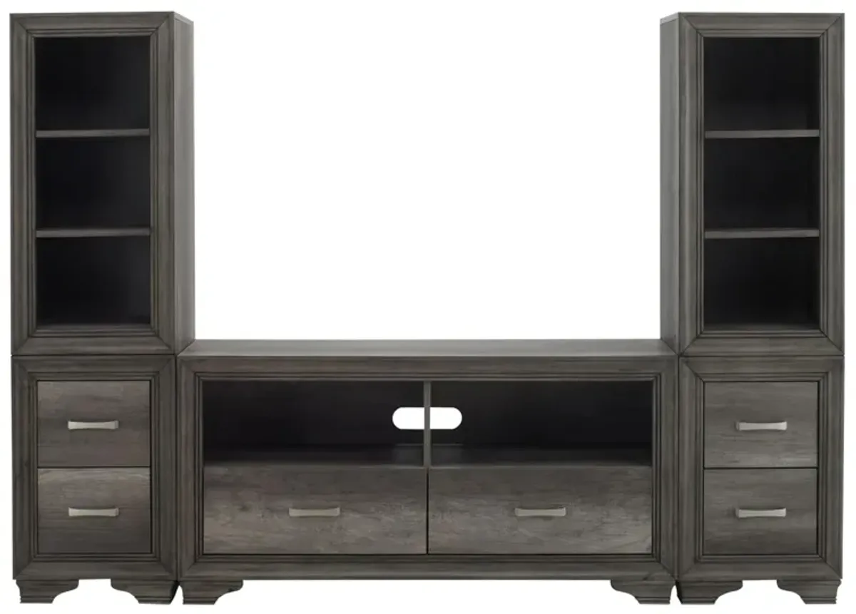 Aldus Entertainment Wall in Schattan Gray by Davis Intl.