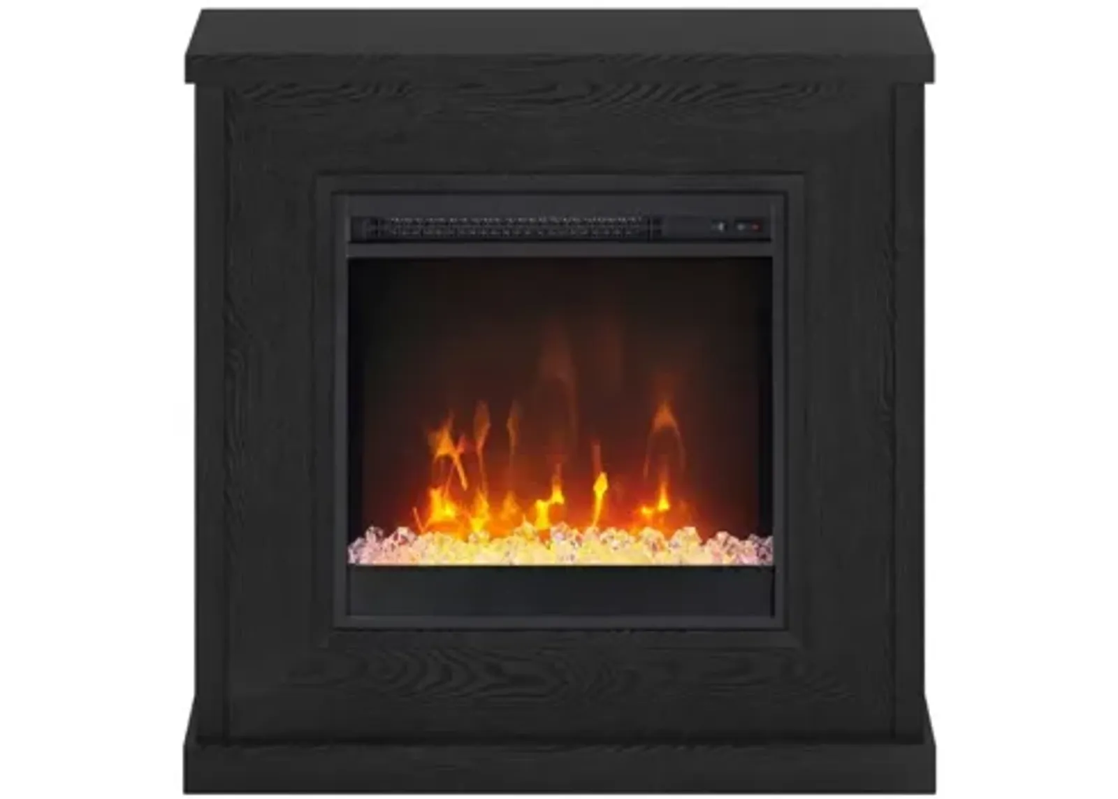 Santos Mantel Fireplace in Black Grain by Hudson & Canal