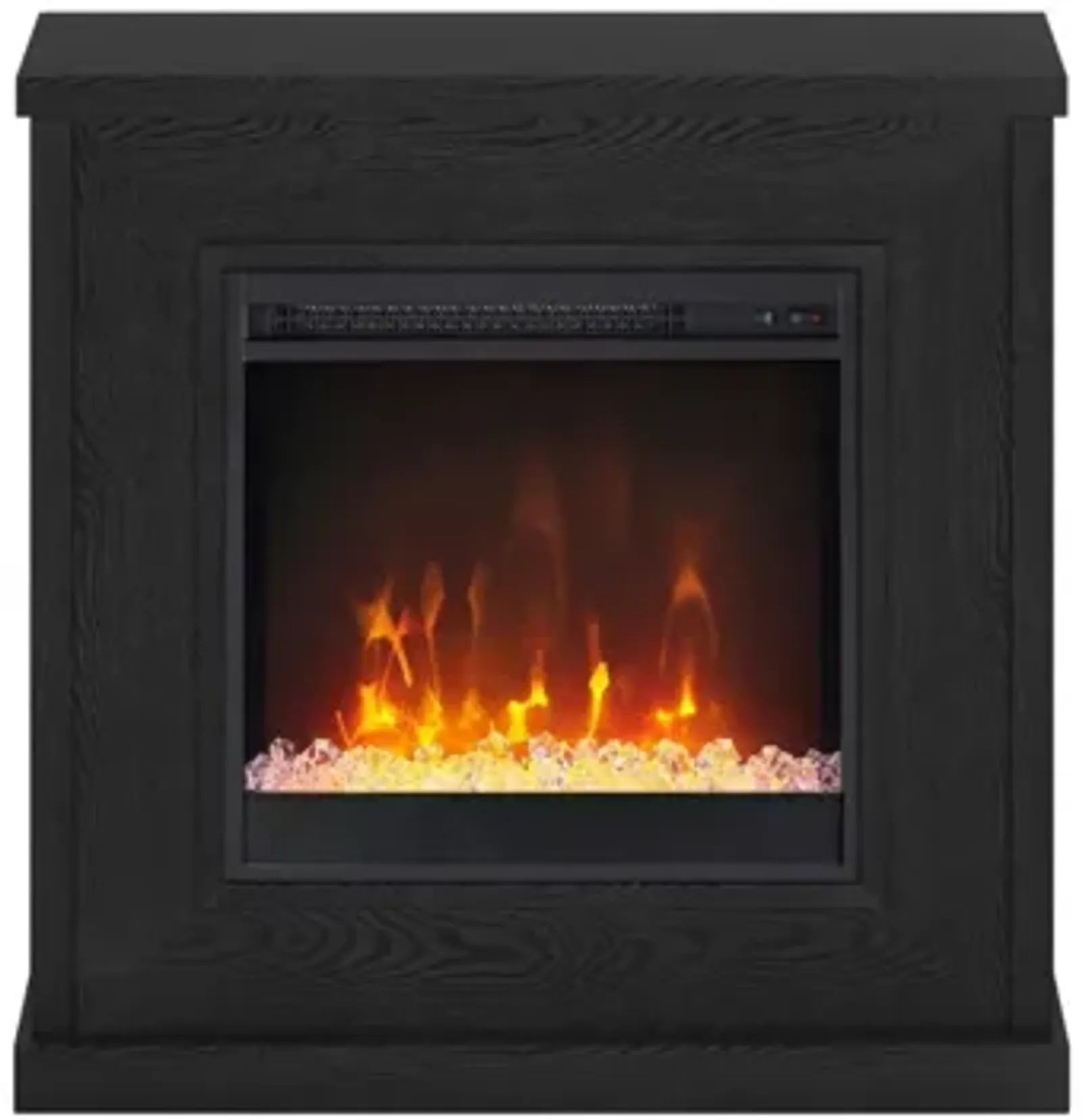 Santos Mantel Fireplace in Black Grain by Hudson & Canal