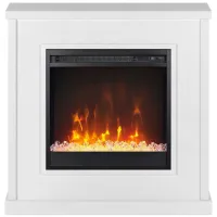 Santos Mantel Fireplace in White by Hudson & Canal