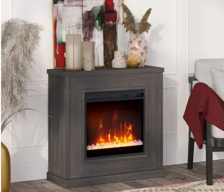 Santos Mantel Fireplace in Charcoal Gray by Hudson & Canal