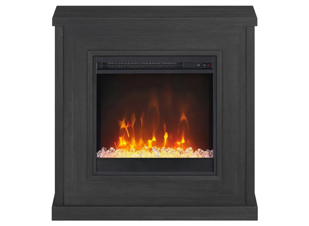 Santos Mantel Fireplace in Charcoal Gray by Hudson & Canal