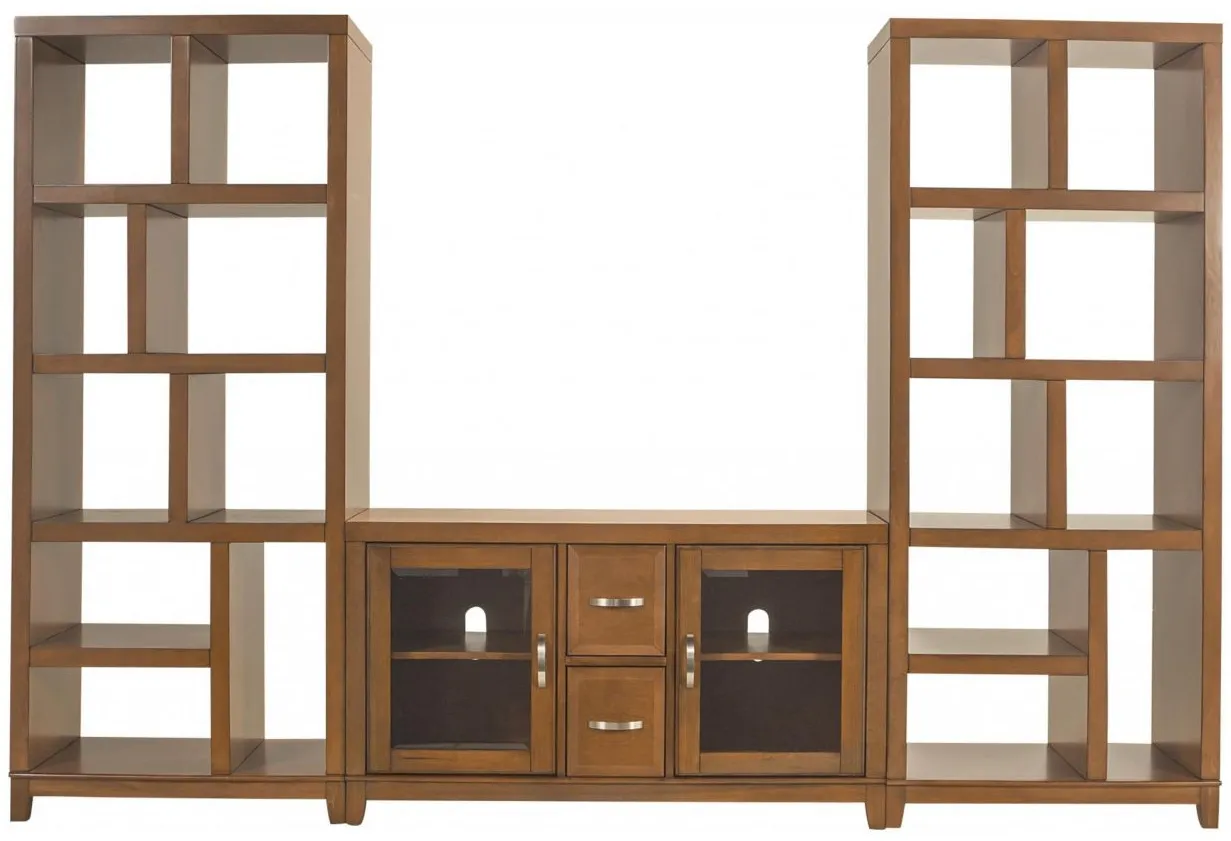 Granthom 3-pc. Wall Unit w/ 48" TV Console in Honey by Bellanest