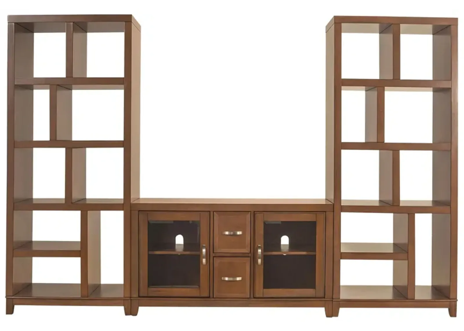 Granthom 3-pc. Wall Unit w/ 48" TV Console in Brown Cherry by Bellanest