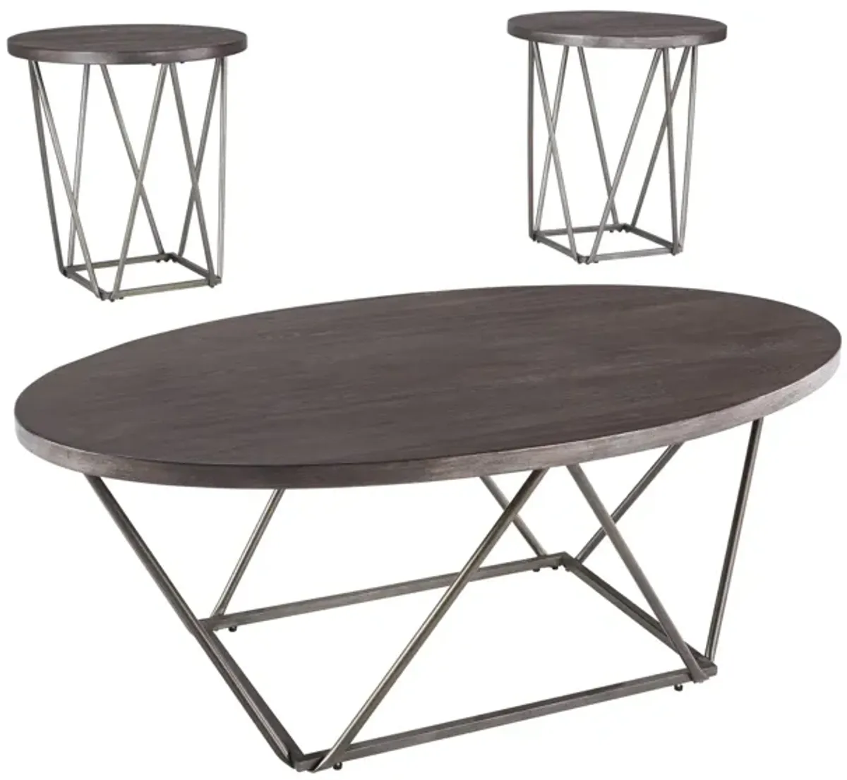 Neeman 3PK Occasional Tables in Gray by Ashley Furniture