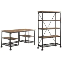 Cirque 2-pc. Home Office Set in Pine by Homelegance