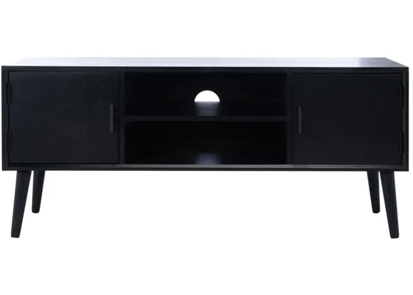 Sorrel Media Stand in Black by Safavieh