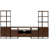 Chester 5-pc. Entertainment Center in Walnut by Homelegance